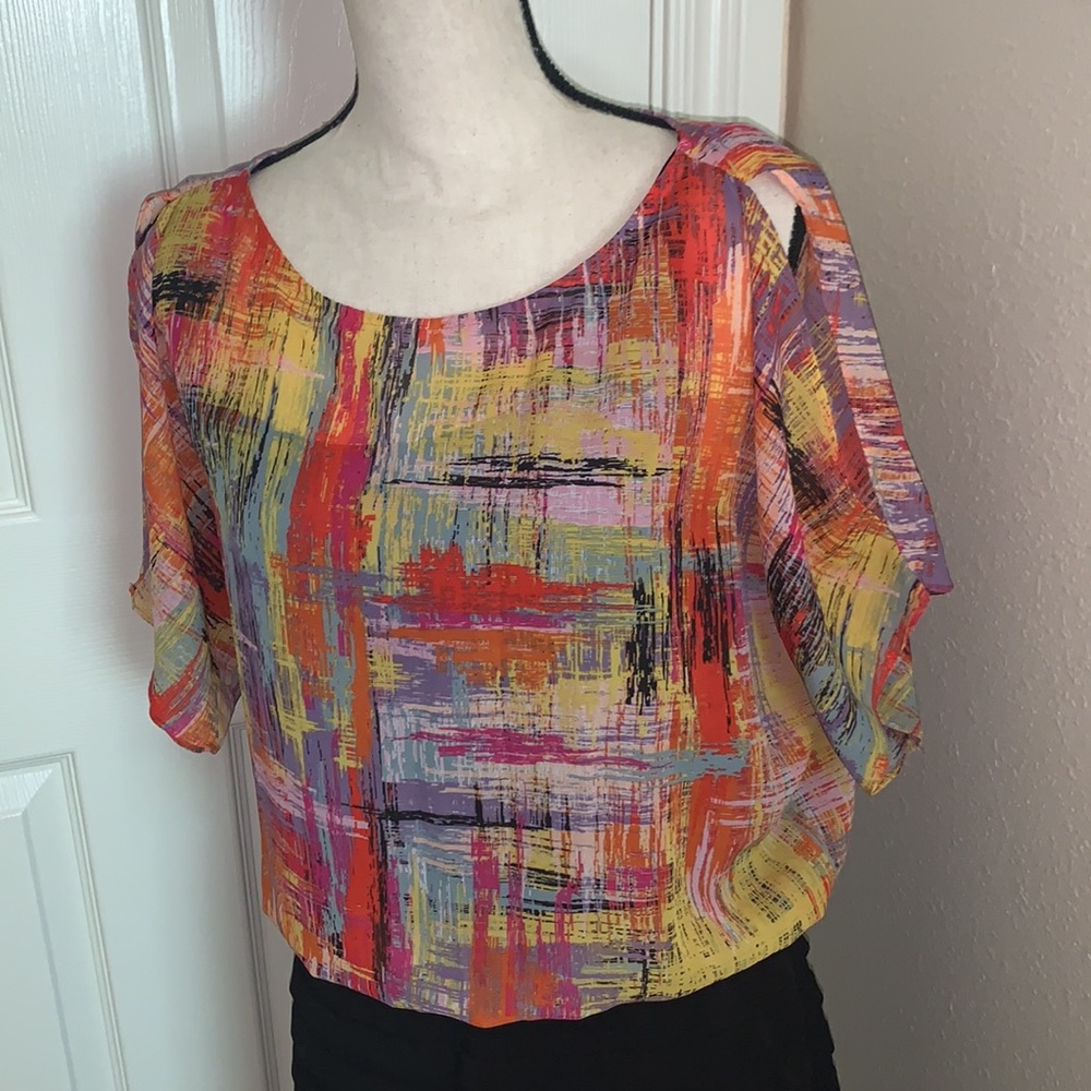 SIZE 10 London Times Multicolor/Black Dress - Picture 2 of 8